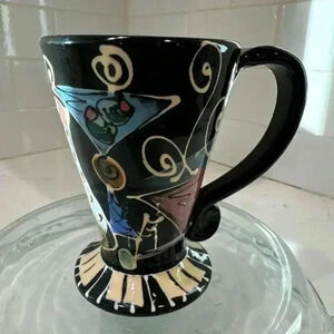 Toler Laguna Beach Pottery Coffee Cup Music Design Signed